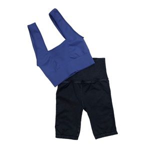 NWOT Free People Good Karma Square Neck Bra & Bike Shorts XS/S